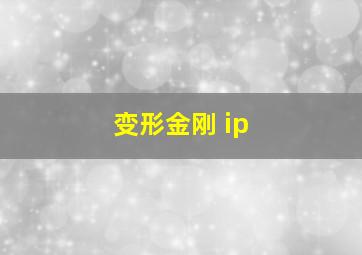 变形金刚 ip